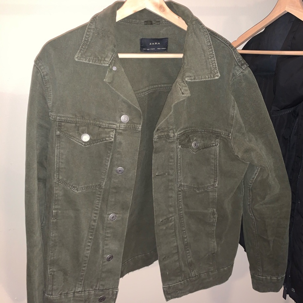 Green Jean Jacket/ ZARA